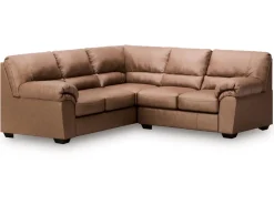 Mor Furniture Sectionals|Whitlock Tux Loveseat Sectional In Caramel, Left Facing