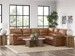 Mor Furniture Sectionals|Whitlock Tux Sofa Sectional In Caramel, Left Facing