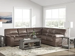 Mor Furniture Sectionals|Whitlock Tux Sofa Sectional In Caramel, Left Facing