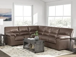 Mor Furniture Sectionals|Whitlock Tux Sofa Sectional In Caramel, Left Facing