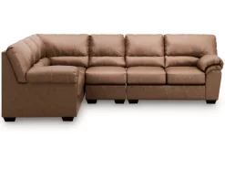 Mor Furniture Sectionals|Whitlock Tux Sofa Sectional In Caramel, Left Facing