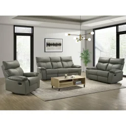 Mor Furniture Reclining Sofas|Living Room Sets|Wildcat Reclining Sofa & Loveseat In Aviarah Gray