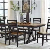 Mor Furniture Seating For 6|Dining Room Sets|Wildenauer Extendable Dining Table & 6 Chairs In Brown/Black