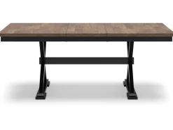 Mor Furniture Seating For 6|Dining Room Sets|Wildenauer Extendable Dining Table & 6 Chairs In Brown/Black