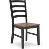 Mor Furniture Dining Chairs|Wildenauer Side Chair In Brown/Black, Set Of 2