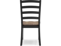 Mor Furniture Dining Chairs|Wildenauer Side Chair In Brown/Black, Set Of 2