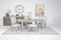 Mor Furniture Seating For 4|Dining Room Sets|Willowbrook Dining Table & 4 Chairs In Pebble, Slat