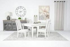 Mor Furniture Seating For 4|Dining Room Sets|Willowbrook Dining Table & 4 Chairs In Pebble, Slat