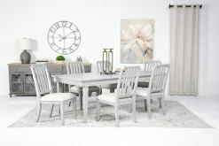 Mor Furniture Seating For 6|Dining Room Sets|Willowbrook Dining Table & 6 Chairs In Egg Shell White
