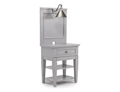 Mor Furniture Nightstands|Willowbrook Nightstand & Hutch W/ Lamp In Egg Shell White