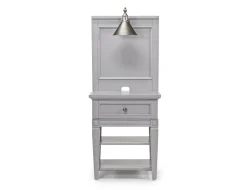 Mor Furniture Nightstands|Willowbrook Nightstand & Hutch W/ Lamp In Egg Shell White