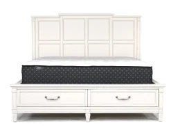 Mor Furniture Bedroom Sets|Willowbrook Panel Bed, Dresser, Mirror & Nightstand In Pebble, Queen