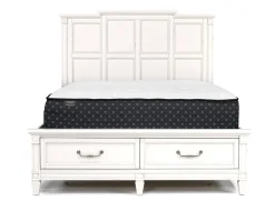 Mor Furniture Bedroom Sets|Willowbrook Panel Bed, Dresser, Mirror & Nightstand In Pebble, Queen