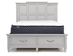Mor Furniture Bedroom Sets|Willowbrook Panel Bed, Dresser, Mirror & Nightstand In Pebble, Queen