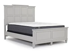 Mor Furniture Bedroom Sets|Willowbrook Panel Bed, Dresser, Mirror & Nightstand In Pebble, Queen