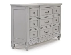 Mor Furniture Bedroom Sets|Willowbrook Panel Bed, Dresser, Mirror & Nightstand In Pebble, Queen