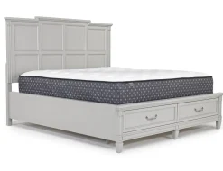 Mor Furniture Beds|Willowbrook Panel Bed In Pebble, Queen