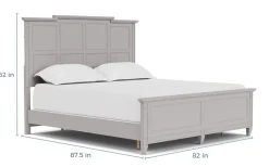 Mor Furniture Beds|Willowbrook Panel Bed In Pebble, Queen