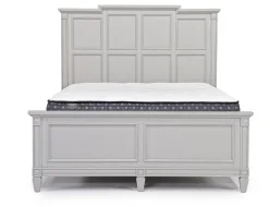 Mor Furniture Beds|Willowbrook Panel Bed In Pebble, Queen
