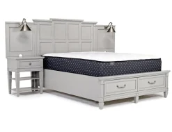 Mor Furniture Beds|Willowbrook Panel Wall Bed In Pebble, Queen
