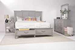 Mor Furniture Beds|Willowbrook Panel Wall Bed In Pebble, Queen