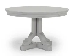 Mor Furniture Seating For 4|Round Dining Sets|Willowbrook Round Dining Table & 4 Chairs In Pebble, Slat
