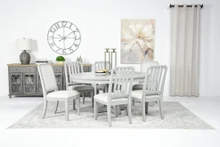 Mor Furniture Seating For 6|Round Dining Sets|Willowbrook Round Dining Table & 6 Chairs In Pebble