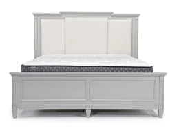 Mor Furniture Upholstered Beds|Beds|Willowbrook Upholstered Panel Bed In Pebble, Queen