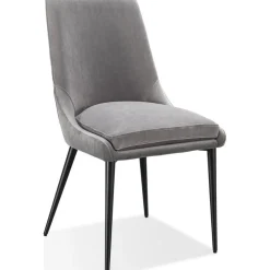 Mor Furniture Seating For 4|Round Dining Sets|Winston Round Dining Table & 4 Chairs In Black/Ash Gray