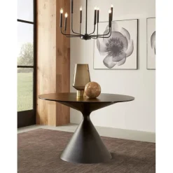 Mor Furniture Round Dining Tables|Dining Tables|Winston Round Dining Table In Black Sintered Stone