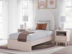 Mor Furniture Kids Beds & Bunk Beds|Wistenpine Panel Bed W/ Storage In Blush, Twin