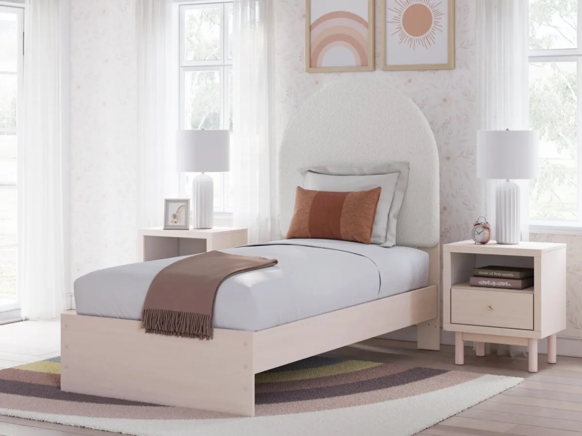 Mor Furniture Kids Beds & Bunk Beds|Wistenpine Panel Bed W/ Storage In Blush, Twin