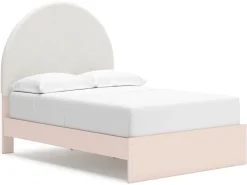 Mor Furniture Kids Beds & Bunk Beds|Wistenpine Panel Bed W/ Storage, Dresser, Mirror & Nightstand In Blush, Twin