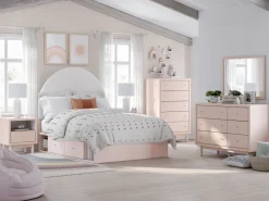 Mor Furniture Kids Beds & Bunk Beds|Wistenpine Storage Bed In Blush, Twin
