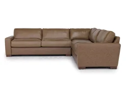 Mor Furniture Sectionals|York 3 Piece Sectional In Chestnut Leather
