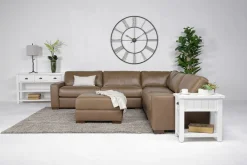 Mor Furniture Sectionals|York 3 Piece Sectional In Chestnut Leather