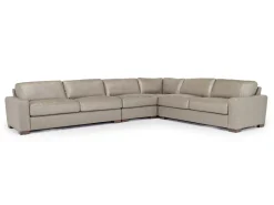 Mor Furniture Sectionals|York 4 Piece Sectional In Chestnut Leather