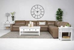 Mor Furniture Sectionals|York 4 Piece Sectional In Chestnut Leather