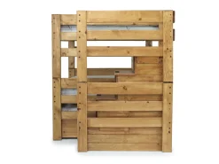 Mor Furniture Kids Beds & Bunk Beds|Young Pioneer Bunk W/ Storage Steps & Trundle Bed In Dark Gray, Twin/Twin