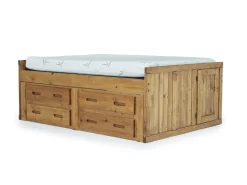 Mor Furniture Kids Beds & Bunk Beds|Young Pioneer Captain Bed W/ 4 Drawer Storage In , Twin Natural