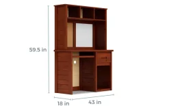 Mor Furniture Desks|Kids Desks & Storage|Young Pioneer Desk & Hutch In Natural