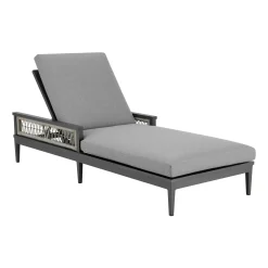 Mor Furniture Outdoor Lounge Chairs|Zella Outdoor Lounge Chaise In Earl Gray