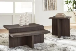 Mor Furniture Coffee Tables|Zendex Coffee Table & End Table Set In Brown